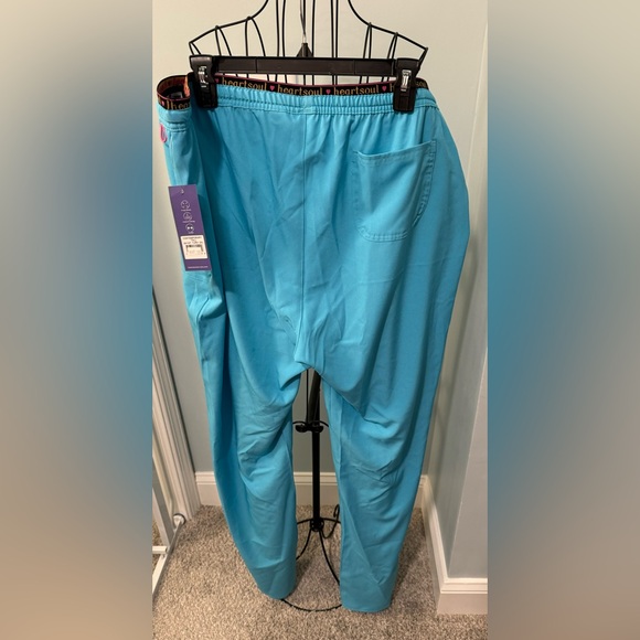 HeartSoul Heart Breaker Women’s scrub bottoms Turquoise Blue 2X 2XL Tall pants - Picture 10 of 12